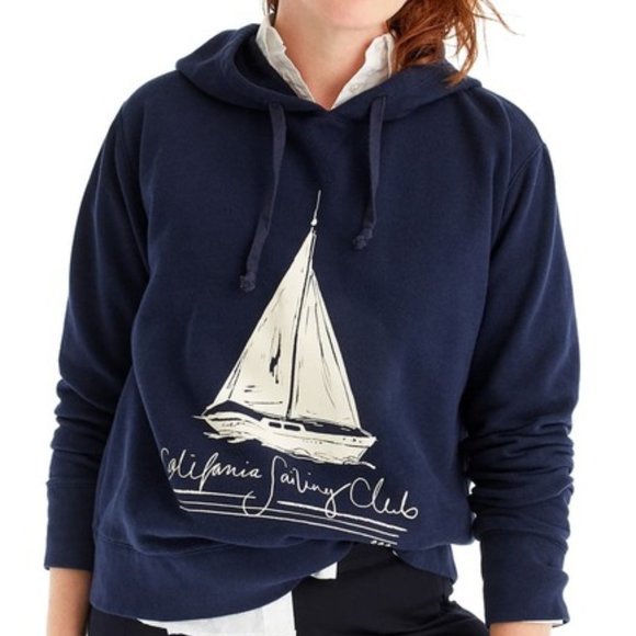 Vintage California Sailing Club Hoodie Sweatshirt - Picture 1 of 8